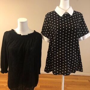Various Black Tops 2 for $15/$8 Each